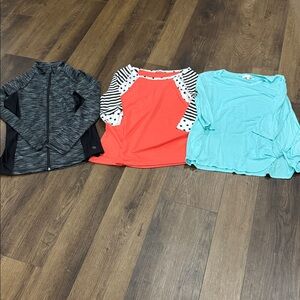 Set of Three Women's Tops - Black, pink, and aqua